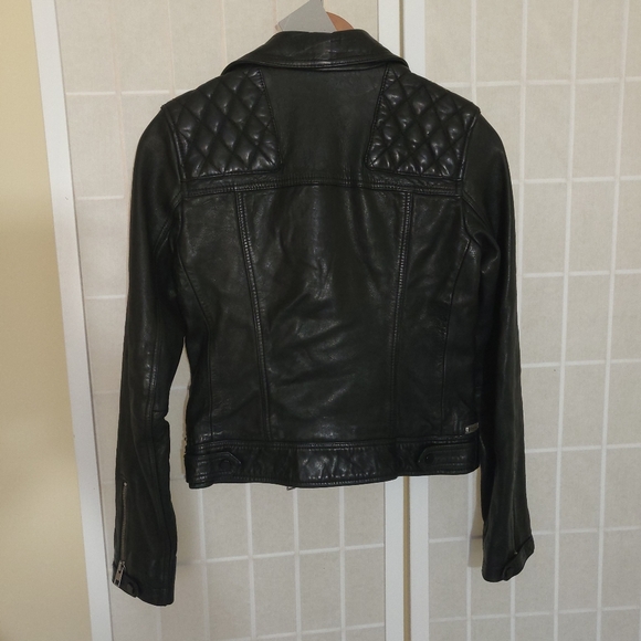 All Saints Black Leather Jacket - Picture 14 of 16
